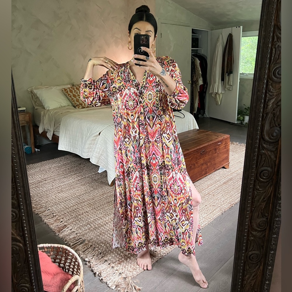 Zara Made in Morocco Caftan Maxi Dress